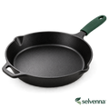 selvenna™ Camp Skillet with Green Handle Cover