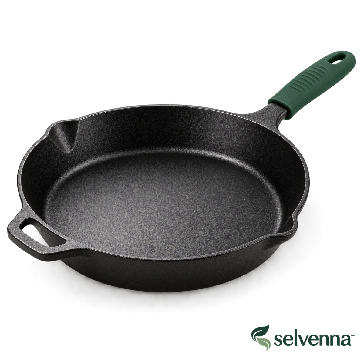 selvenna™ Camp Skillet with Green Handle Cover