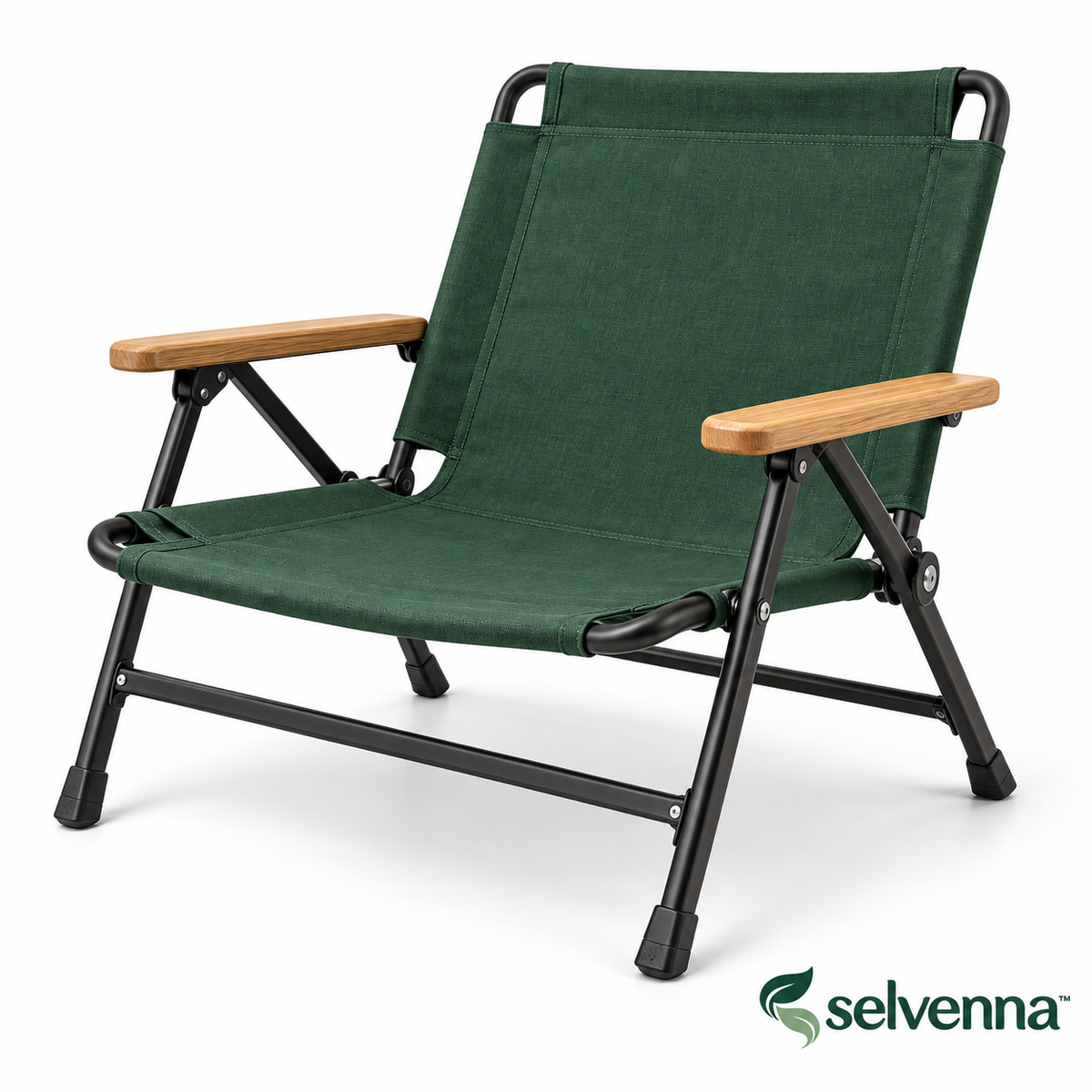 selvenna™ Low-Back Camp Chair with Wood Armrests