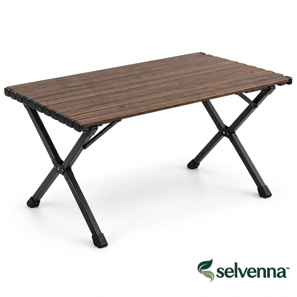 selvenna™ Slatted Folding Camp Table