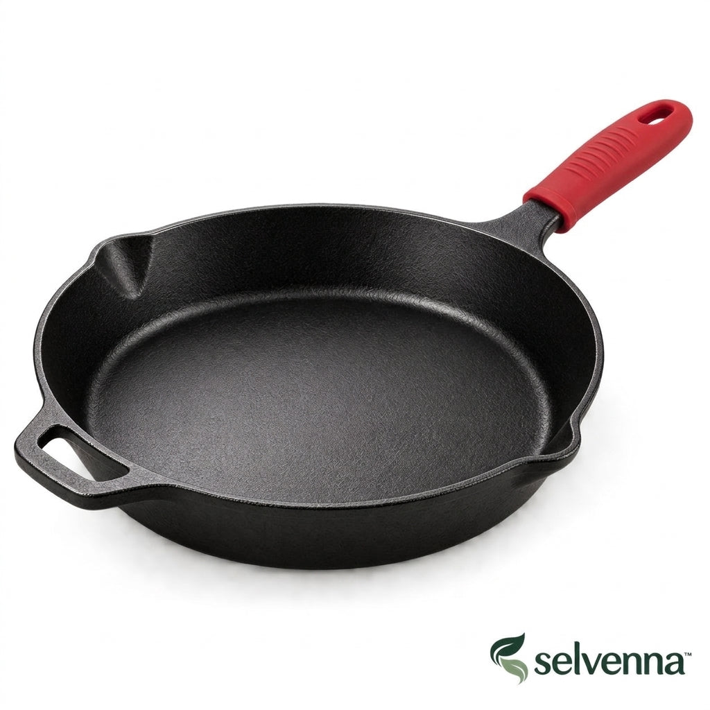 selvenna™ Camp Skillet with Green Handle Cover