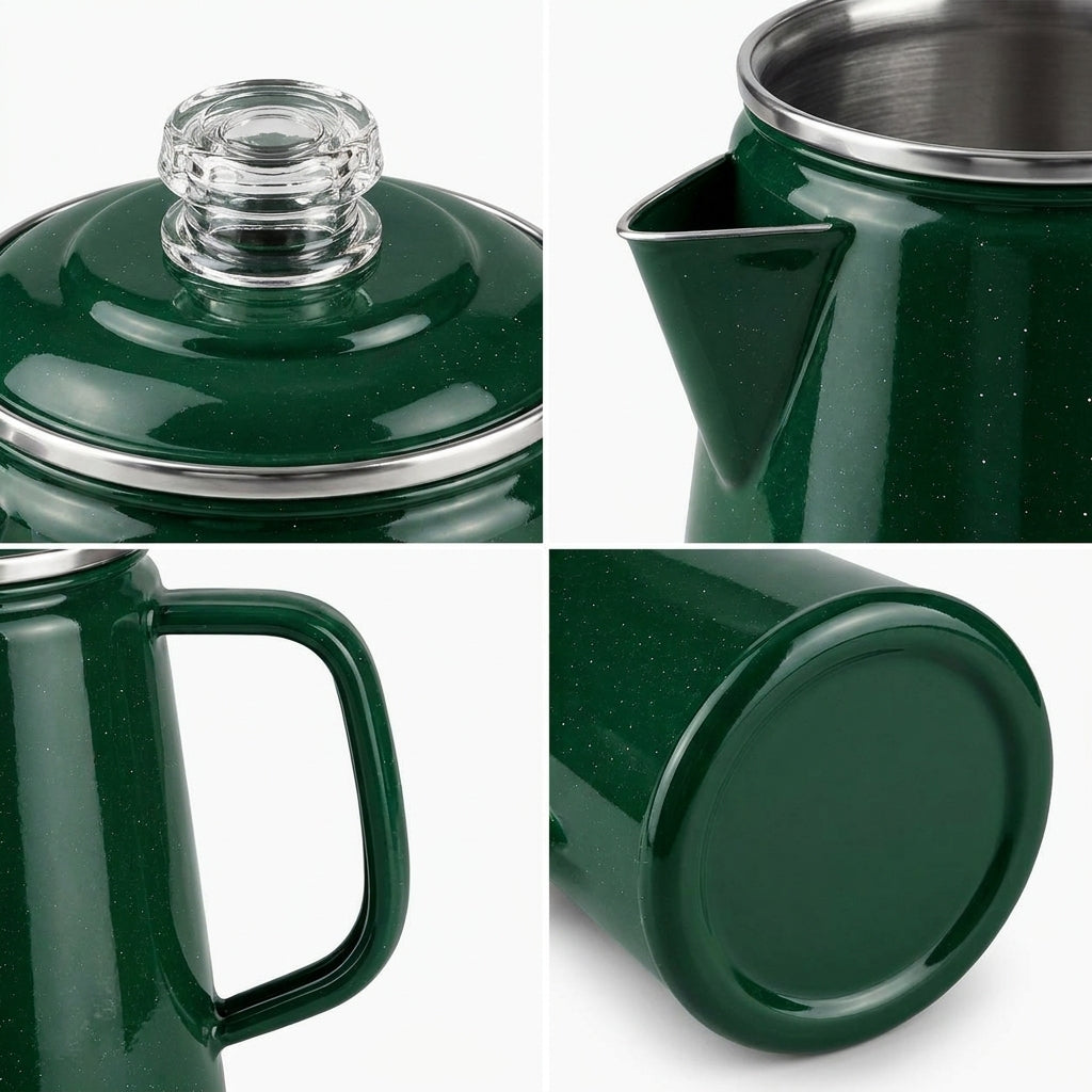 selvenna™ Forest-Green Camp Coffee Pot