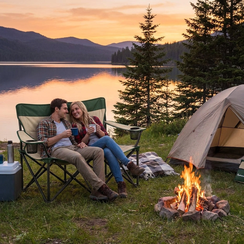 selvenna™ Two-Person Folding Camp Loveseat