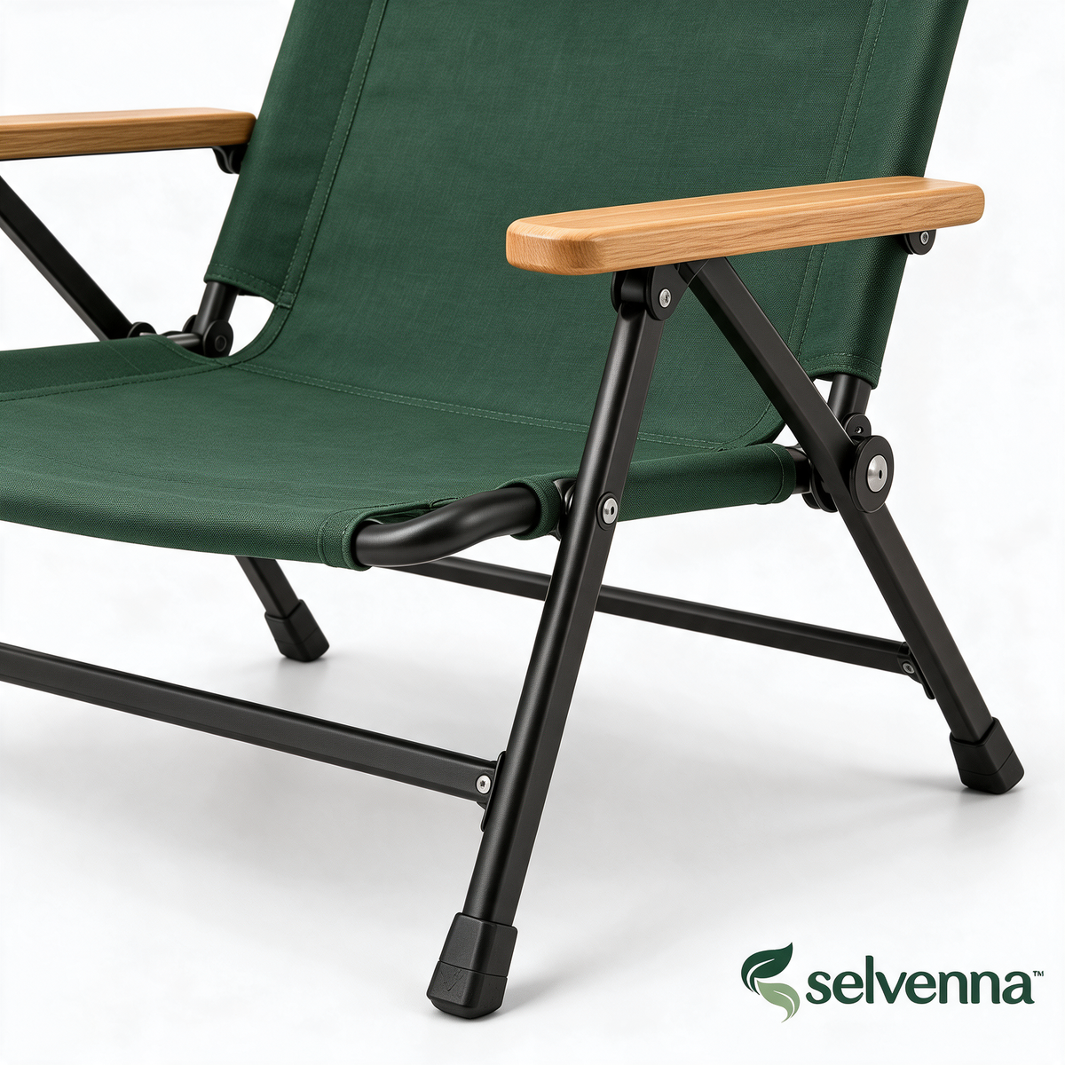 selvenna™ Low-Back Camp Chair with Wood Armrests