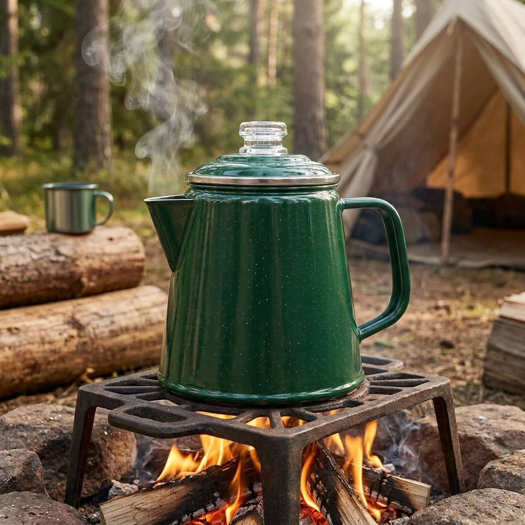 selvenna™ Forest-Green Camp Coffee Pot