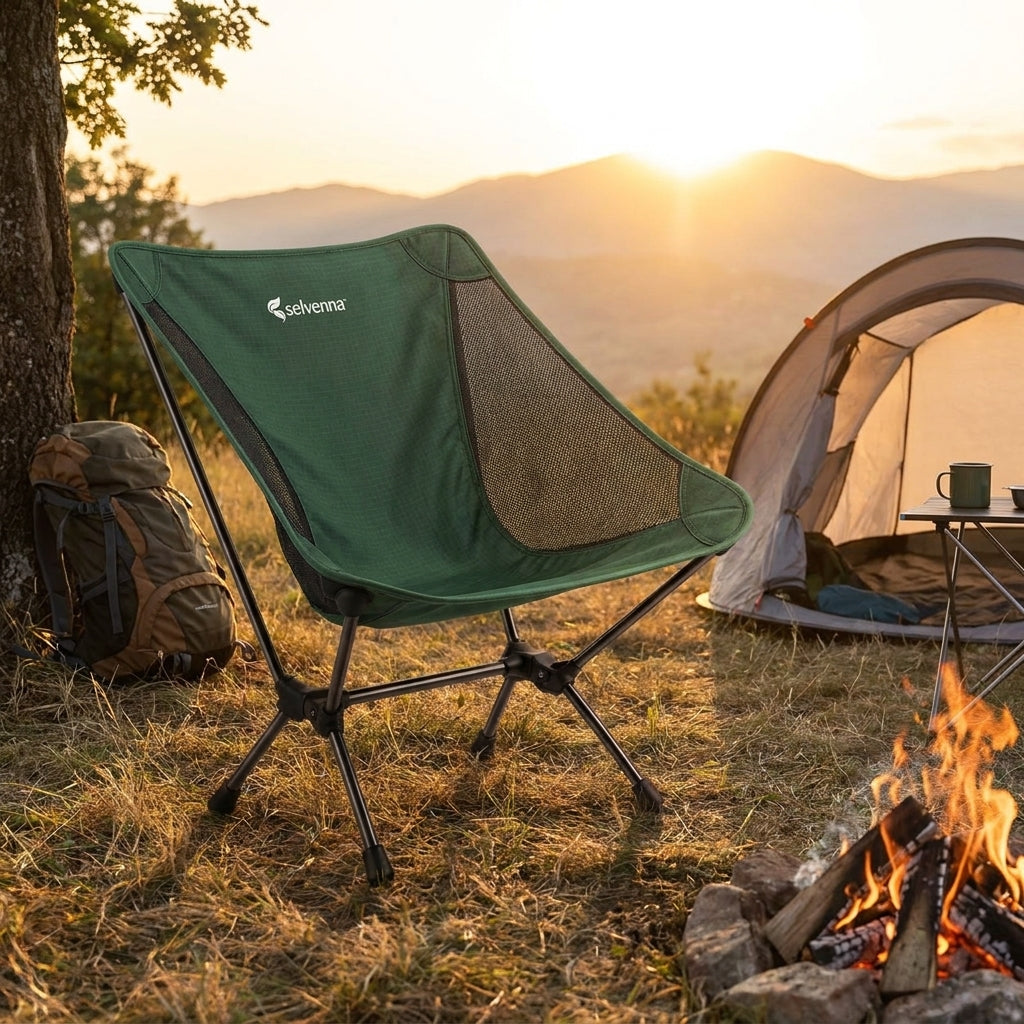 selvenna™ Mesh-Panel Bucket Camp Chair