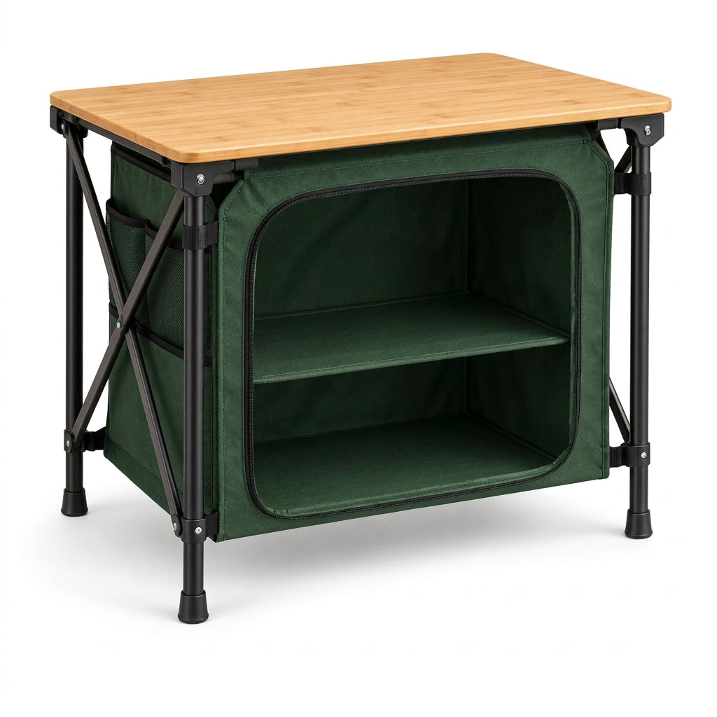 selvenna™ Camp Kitchen Table with Storage Cabinet