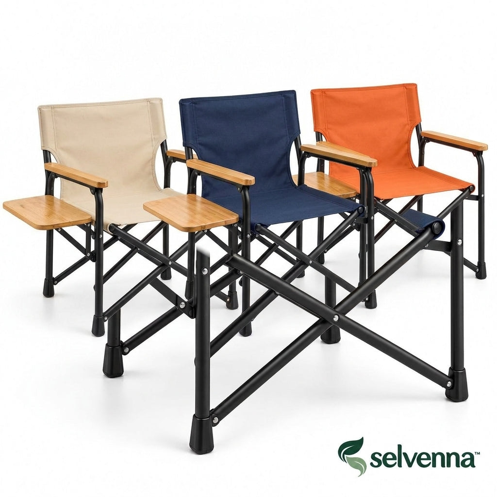 selvenna™ Director’s Camp Chair with Side Table