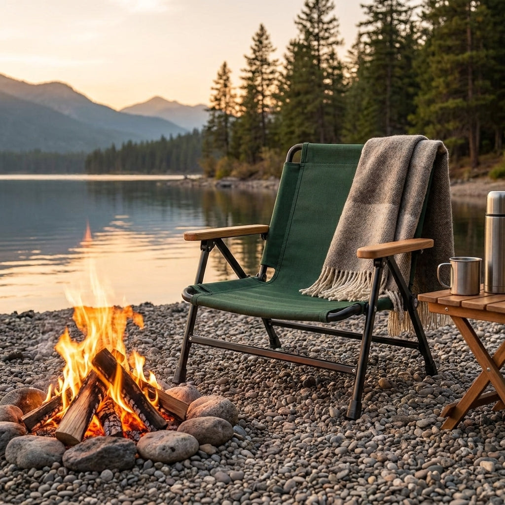 selvenna™ Low-Back Camp Chair with Wood Armrests